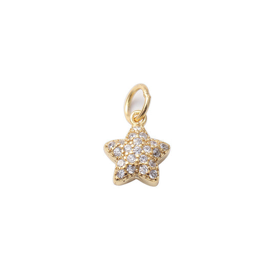 Star Charm 925 Silver, Gold Plated